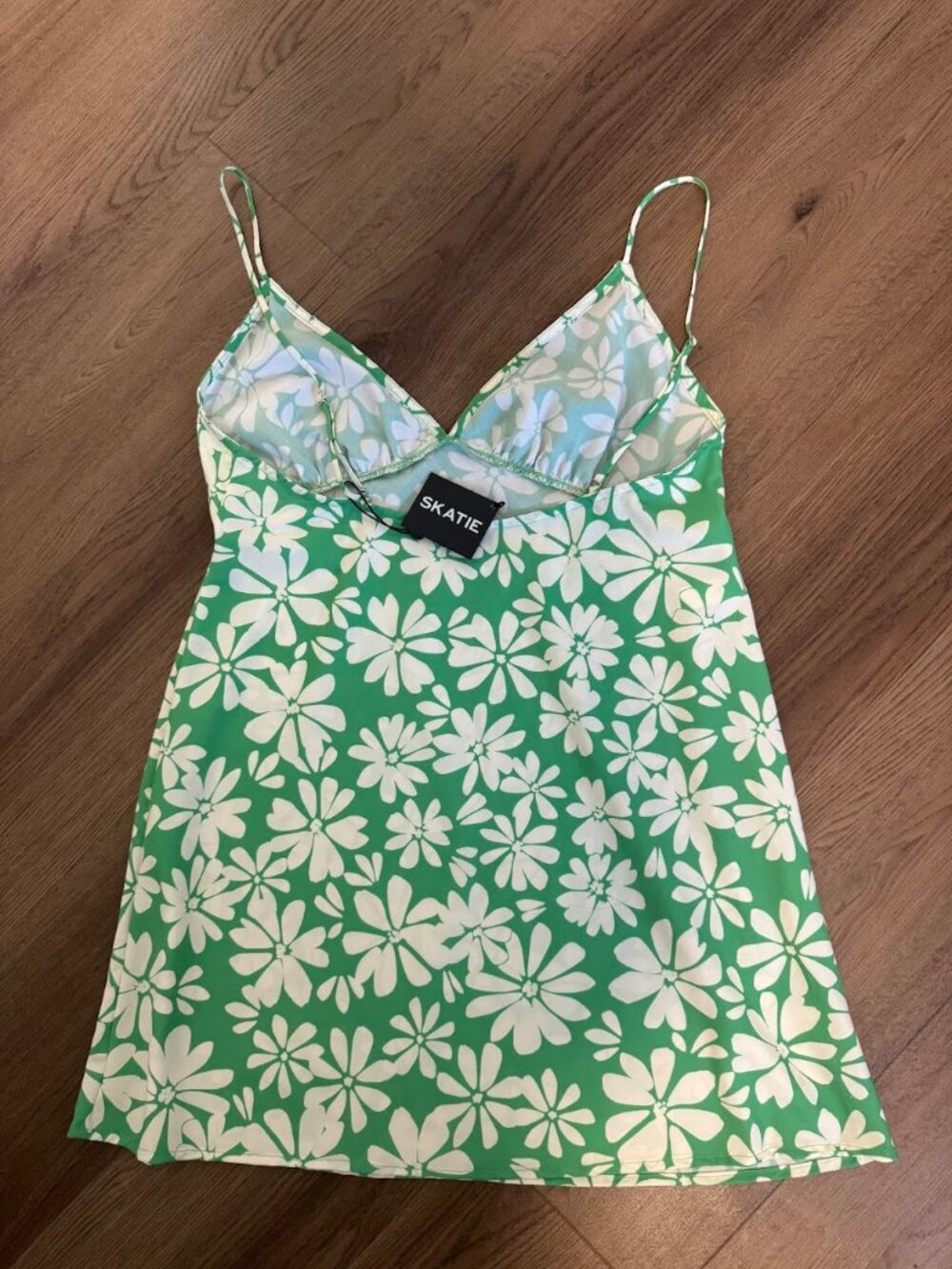 NWT SKATIE Mini Dress Green Floral Size Large - Picture 5 of 5